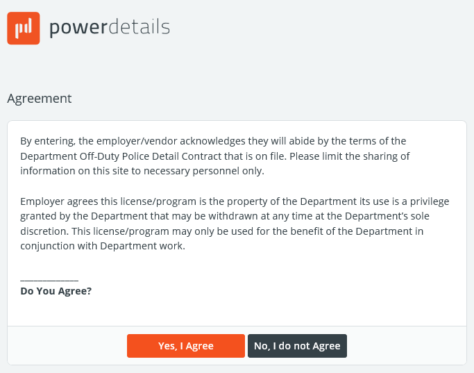 Employer Login Agreement