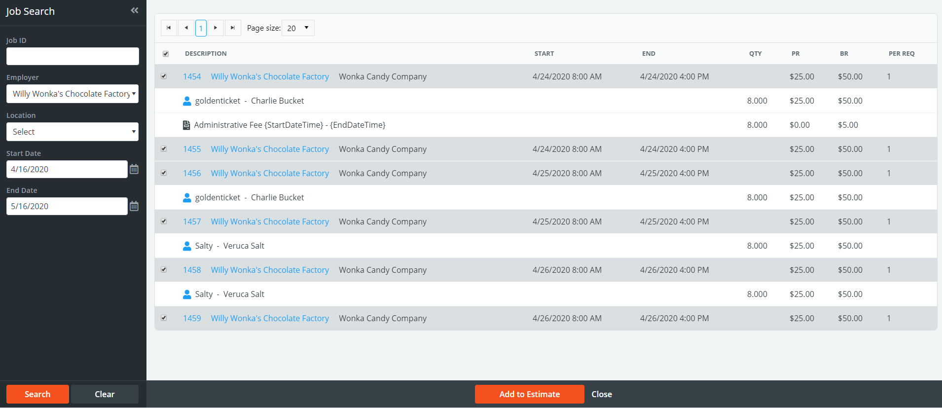 Building an Estimate