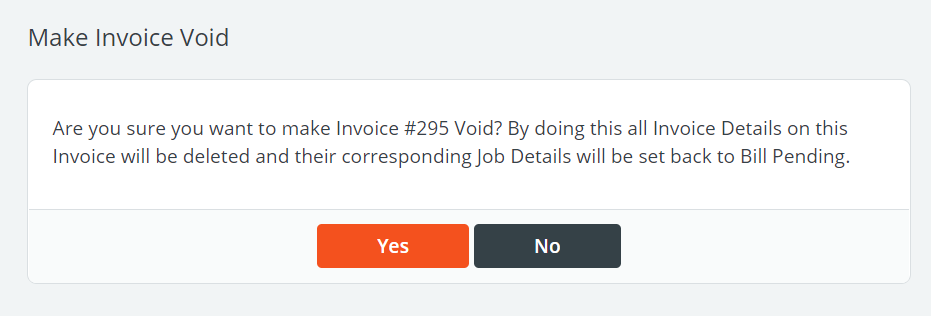 Void Confirmation
